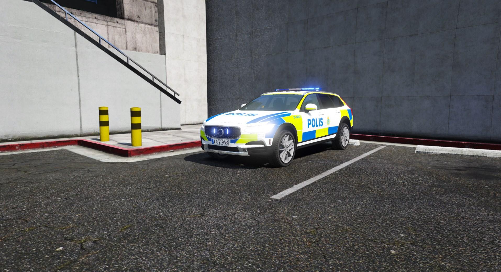 2017 Volvo V90 Cross Country Swedish Police Marked Gta5 